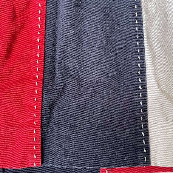 Tommy Hilfiger Y2K Vintage Red White Blue Mini Skirt Whipstitch Size 10 - Picture 4 of 12